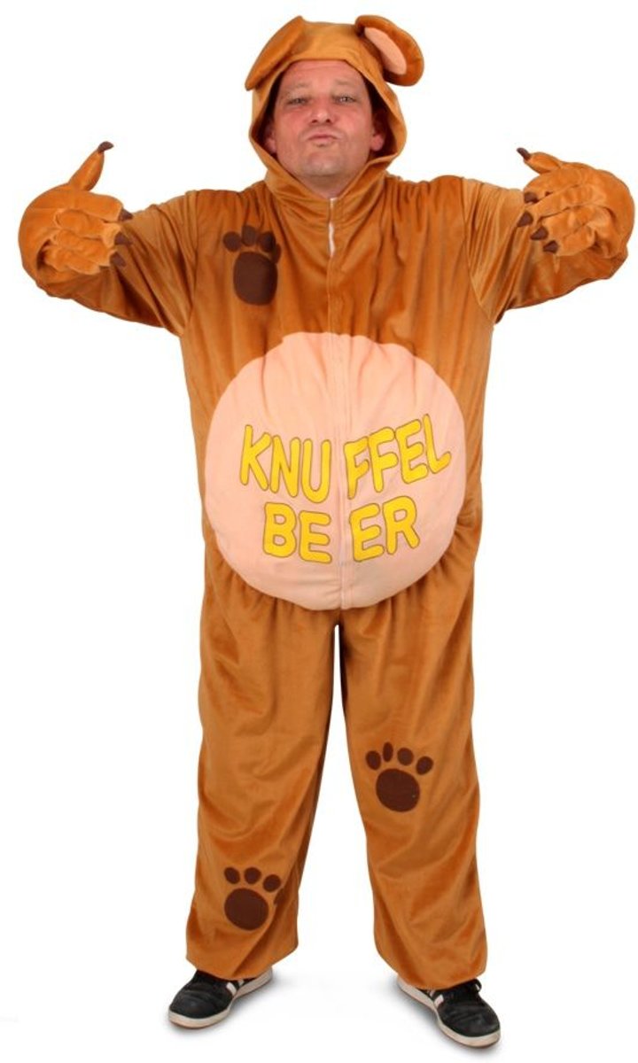 Vrijgezellenfeest Kostuum | Het Meest Foute Pak Op Deze Website Knuffelbeer Geile Beer Man | Large / XL | Carnaval kostuum | Verkleedkleding